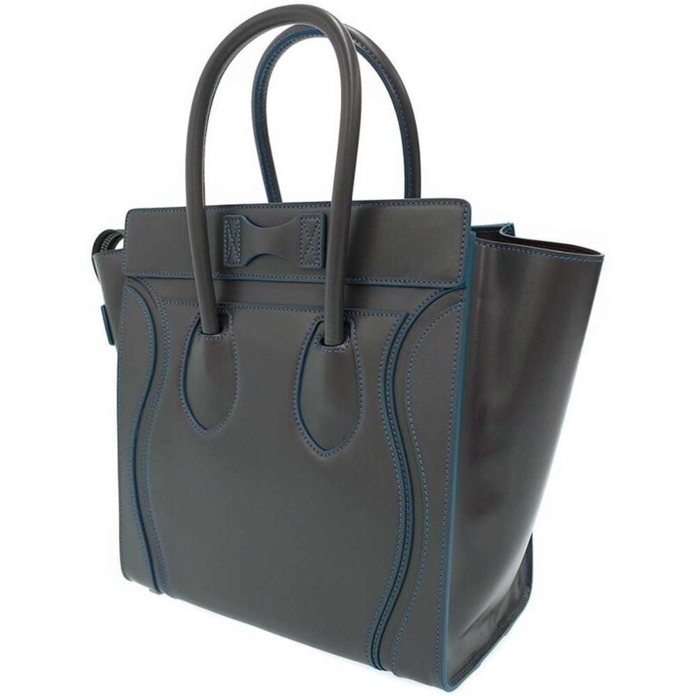 Celine Shopper Tote Shoulder Leather Calfskin Handbag - Picture 2 of 9